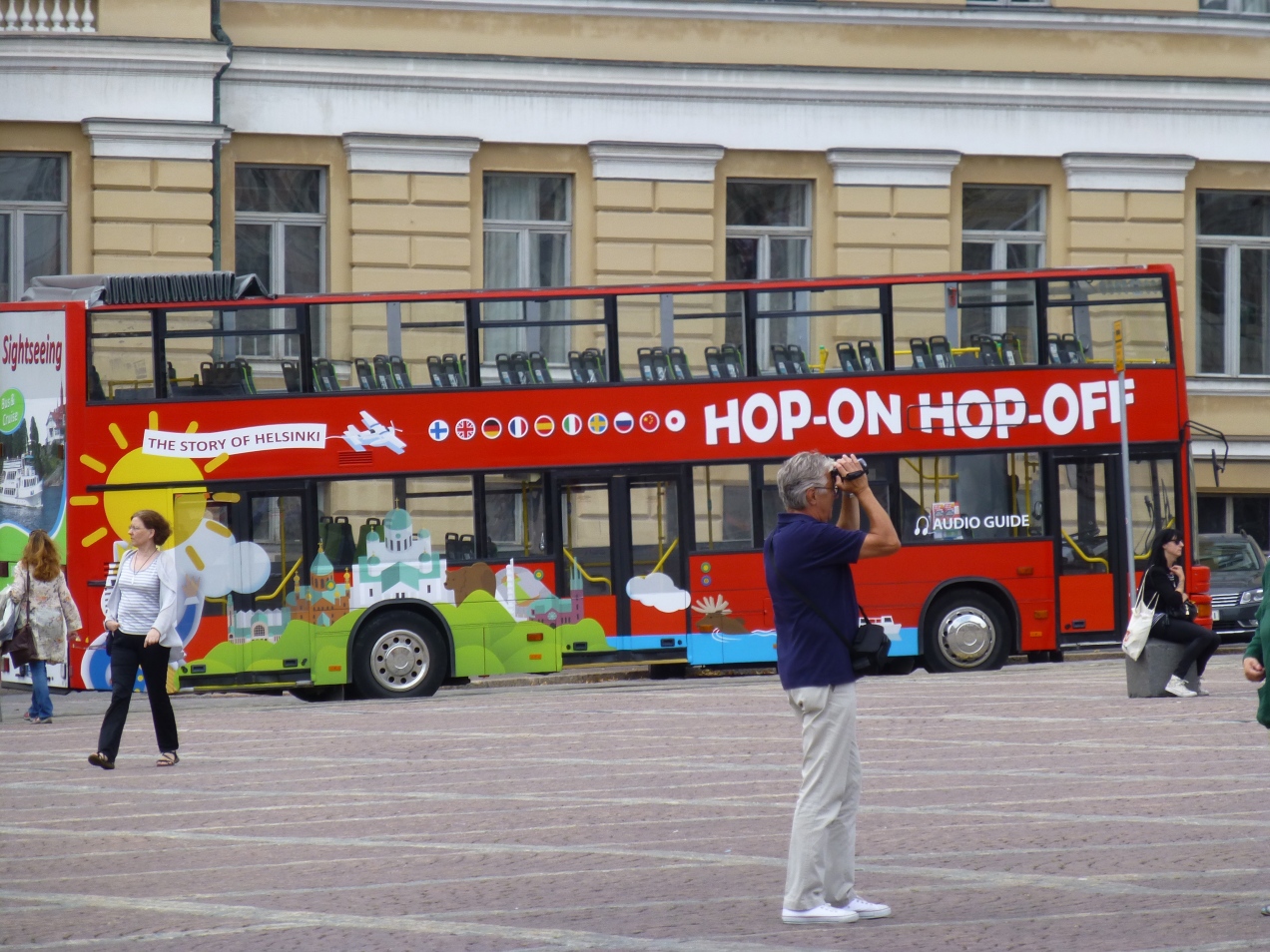 Big Red Bus in Helsinki